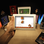Dioramax - Cadre lumineux LED Super Mario | Déco Gaming-room | Tableau lumineux | Affiche jeux vidéo | Idée cadeau gamer | Retro-gaming