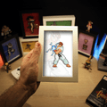 Dioramax - Cadre lumineux LED Ryu | Déco Gaming-room | Tableau lumineux | Affiche jeux vidéo | Idée cadeau gamer | Retro-gaming