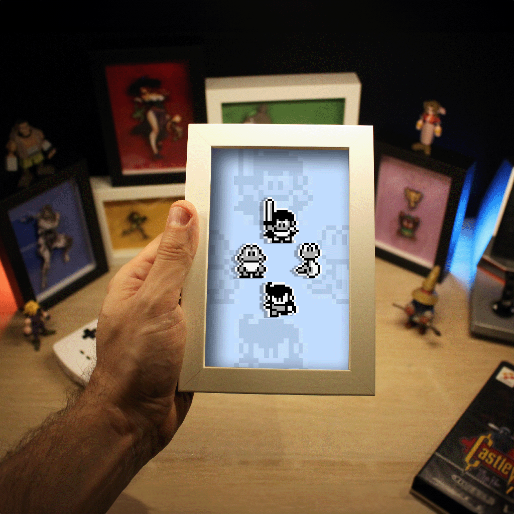 Dioramax - Cadre lumineux LED Kaeru
| Déco Gaming-room | Tableau lumineux | Affiche jeux vidéo | Idée cadeau gamer | Retro-gaming