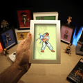 Dioramax - Cadre lumineux LED Ryu | Déco Gaming-room | Tableau lumineux | Affiche jeux vidéo | Idée cadeau gamer | Retro-gaming