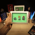 Dioramax - Cadre lumineux LED Chrono Trigger | Déco Gaming-room | Tableau lumineux | Affiche jeux vidéo | Idée cadeau gamer | Retro-gaming