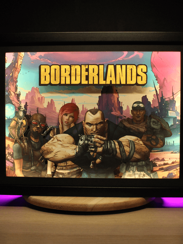 Dioramax - Cadre lumineux LED Borderlands | Déco Gaming-room | Tableau lumineux | Affiche jeux vidéo | Idée cadeau gamer | Retro-gaming