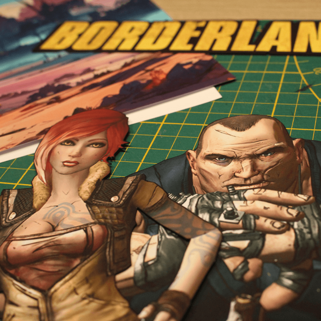 Dioramax - Cadre lumineux LED Borderlands | Déco Gaming-room | Tableau lumineux | Affiche jeux vidéo | Idée cadeau gamer | Retro-gaming