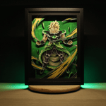 Diorama lumineux Broly déco gaming room Broly, diorama Broly