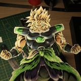 Diorama lumineux Broly déco gaming room Broly, diorama Broly