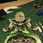 Diorama lumineux Broly déco gaming room Broly, diorama Broly