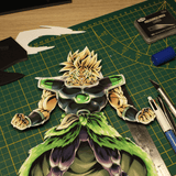 Diorama lumineux Broly déco gaming room Broly, diorama Broly