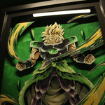 Diorama lumineux Broly déco gaming room Broly, diorama Broly