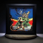 Dioramax - Cadre lumineux LED Castlevania | Déco Gaming-room | Tableau lumineux | Affiche jeux vidéo | Idée cadeau gamer | Retro-gaming