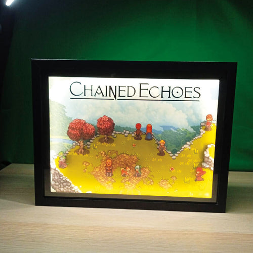 Dioramax - Cadre lumineux LED Chained Echoes | Déco Gaming-room | Tableau lumineux | Affiche jeux vidéo | Idée cadeau gamer | Retro-gaming