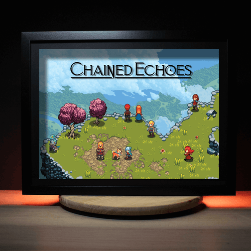 Dioramax - Cadre lumineux LED Chained Echoes | Déco Gaming-room | Tableau lumineux | Affiche jeux vidéo | Idée cadeau gamer | Retro-gaming