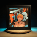 Dioramax - Cadre lumineux LED Chainsawman | Déco Gaming-room | Tableau lumineux | Affiche jeux vidéo | Idée cadeau gamer | Retro-gaming