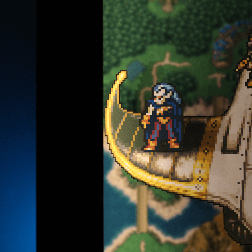 Dioramax - Cadre lumineux LED Chrono Trigger EpoCh | Déco Gaming-room | Tableau lumineux | Affiche jeux vidéo | Idée cadeau gamer | Retro-gaming