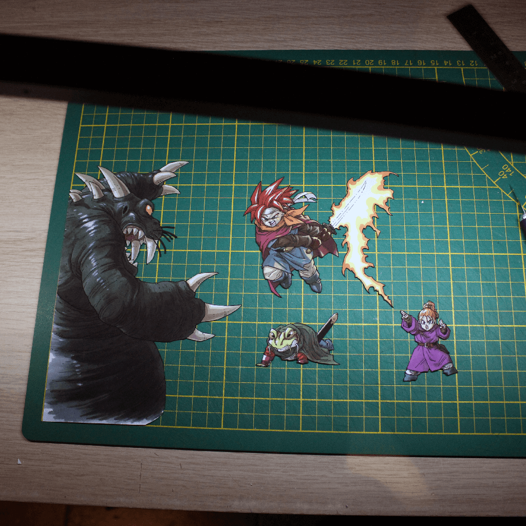 Dioramax - Cadre lumineux LED Chrono Trigger | Déco Gaming-room | Tableau lumineux | Affiche jeux vidéo | Idée cadeau gamer | Retro-gaming