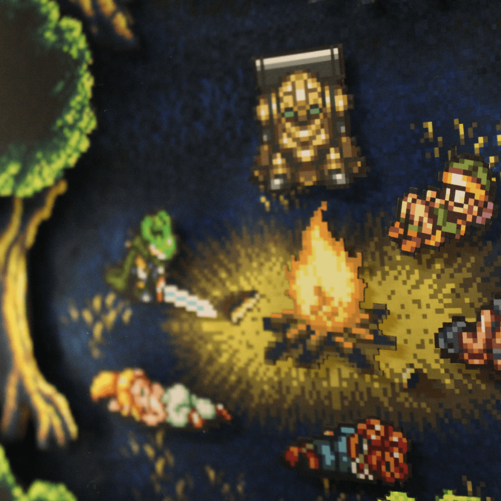 Dioramax - Cadre lumineux LED Chrono Trigger | Déco Gaming-room | Tableau lumineux | Affiche jeux vidéo | Idée cadeau gamer | Retro-gaming