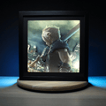 Dioramax - Cadre lumineux LED FF7 | Déco Gaming-room | Tableau lumineux | Affiche jeux vidéo | Idée cadeau gamer | Retro-gaming