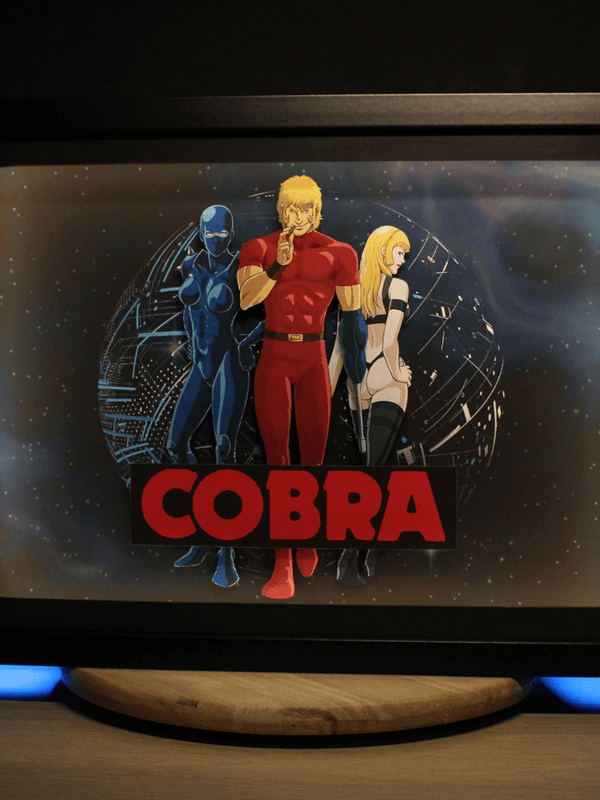 Dioramax - Cadre lumineux LED Cobra | Déco Gaming-room | Tableau lumineux | Affiche jeux vidéo | Idée cadeau gamer | Retro-gaming