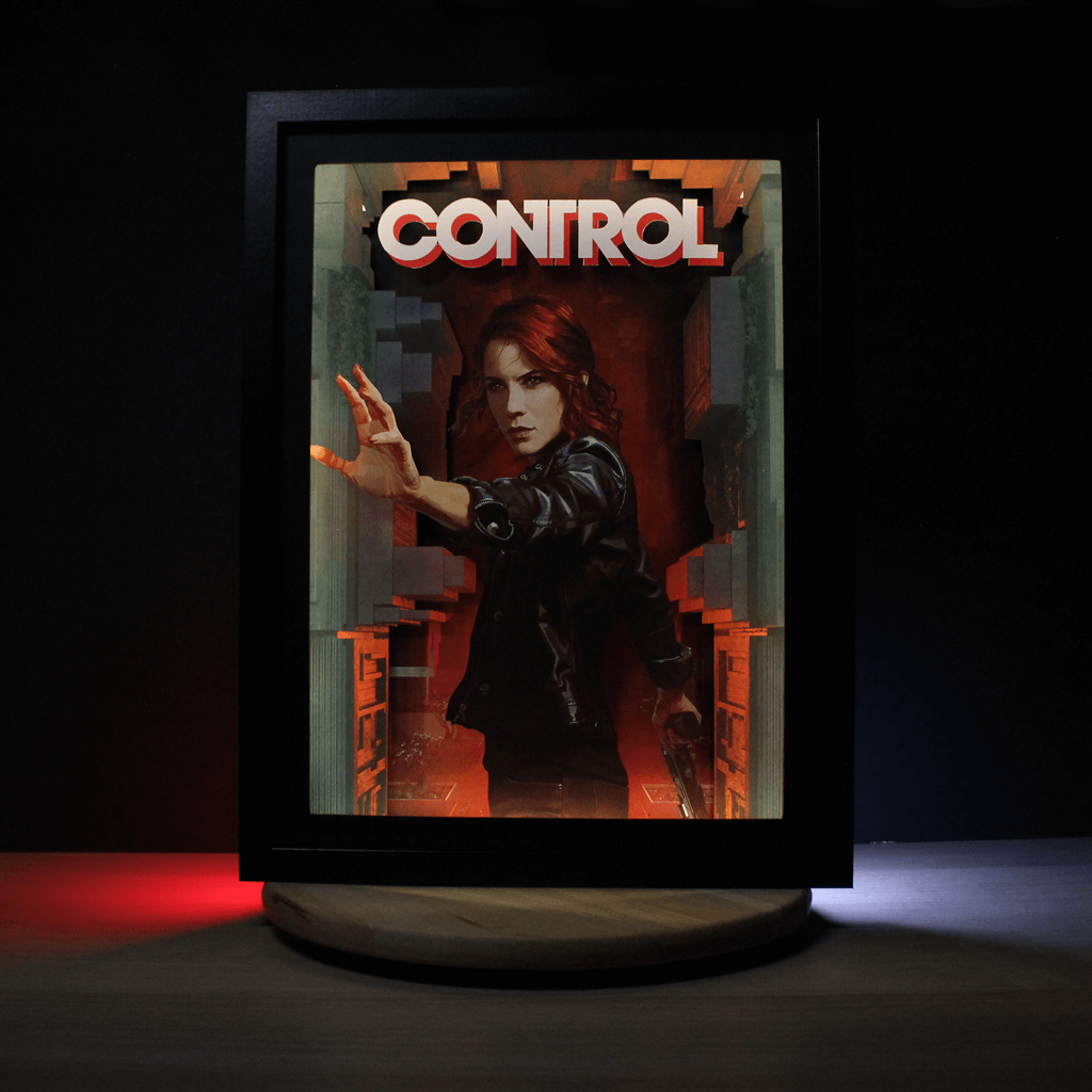 Dioramax - Cadre lumineux LED Control | Déco Gaming-room | Tableau lumineux | Affiche jeux vidéo | Idée cadeau gamer | Retro-gaming