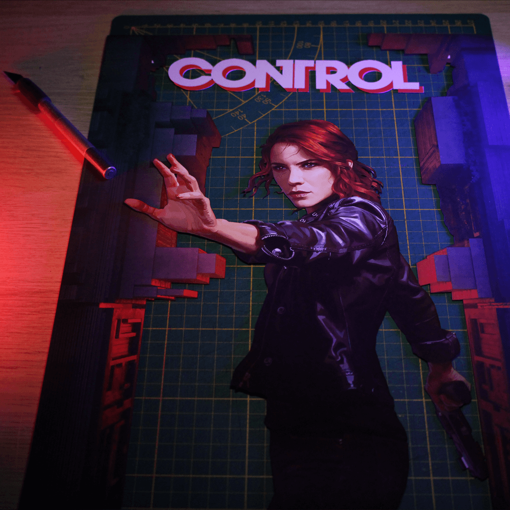 Dioramax - Cadre lumineux LED Control | Déco Gaming-room | Tableau lumineux | Affiche jeux vidéo | Idée cadeau gamer | Retro-gaming
