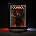 Dioramax - Cadre lumineux LED Control | Déco Gaming-room | Tableau lumineux | Affiche jeux vidéo | Idée cadeau gamer | Retro-gaming
