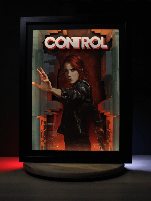 Dioramax - Cadre lumineux LED Control | Déco Gaming-room | Tableau lumineux | Affiche jeux vidéo | Idée cadeau gamer | Retro-gaming