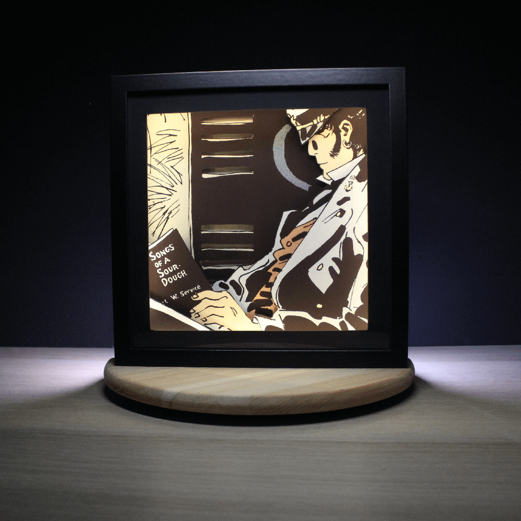 Dioramax - Cadre lumineux LED Corto | Déco Gaming-room | Tableau lumineux | Affiche jeux vidéo | Idée cadeau gamer | Retro-gaming