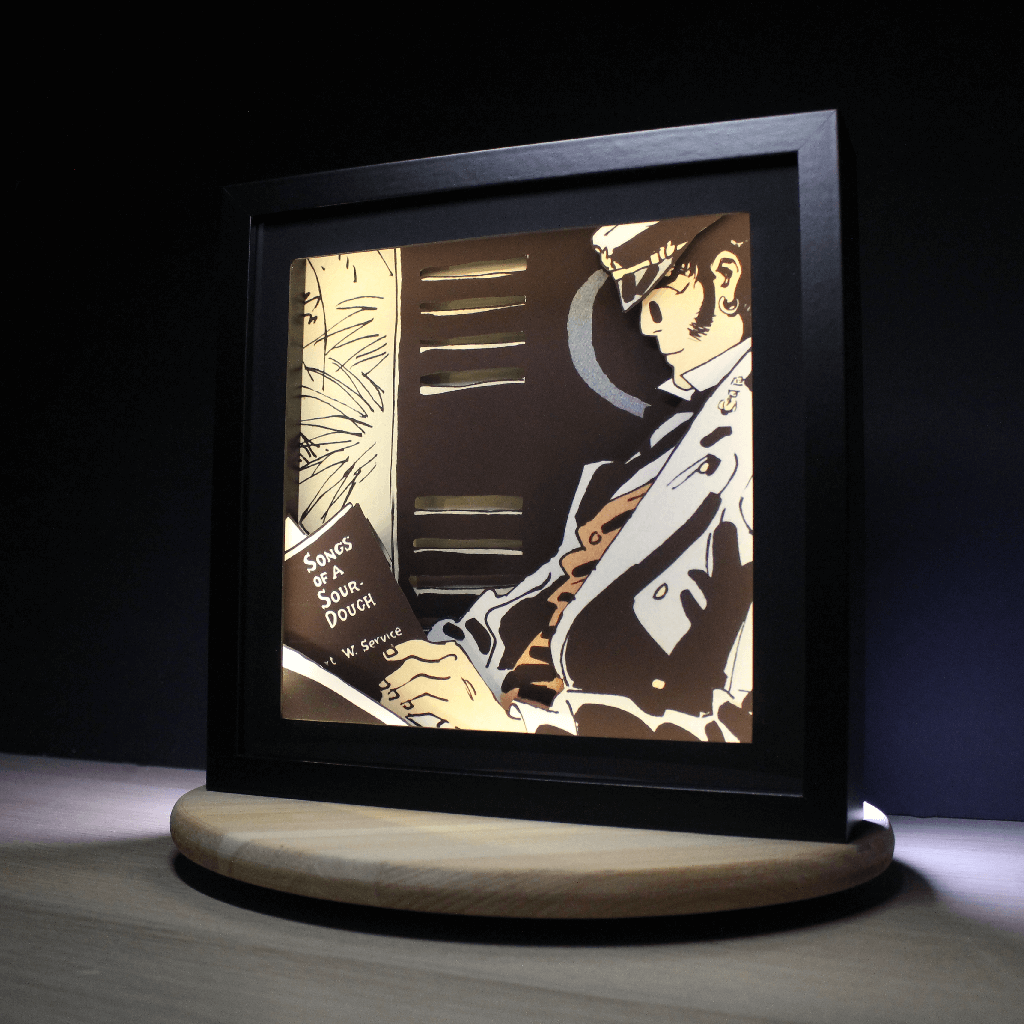 Dioramax - Cadre lumineux LED Corto | Déco Gaming-room | Tableau lumineux | Affiche jeux vidéo | Idée cadeau gamer | Retro-gaming