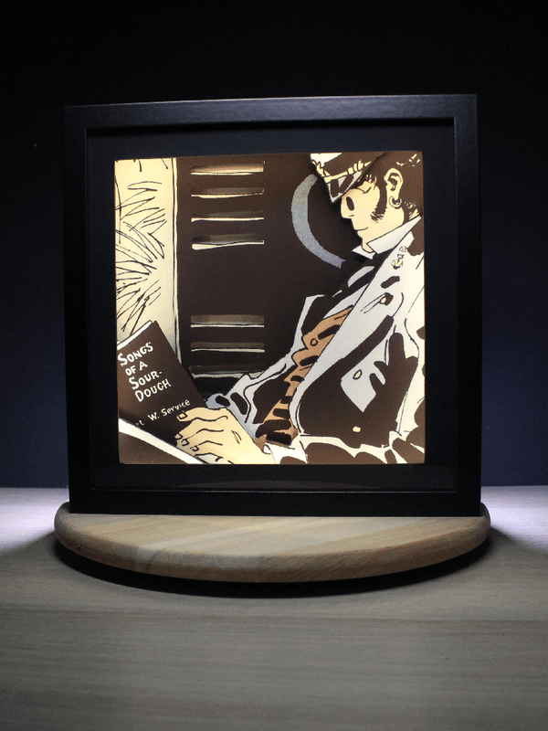 Dioramax - Cadre lumineux LED Corto | Déco Gaming-room | Tableau lumineux | Affiche jeux vidéo | Idée cadeau gamer | Retro-gaming