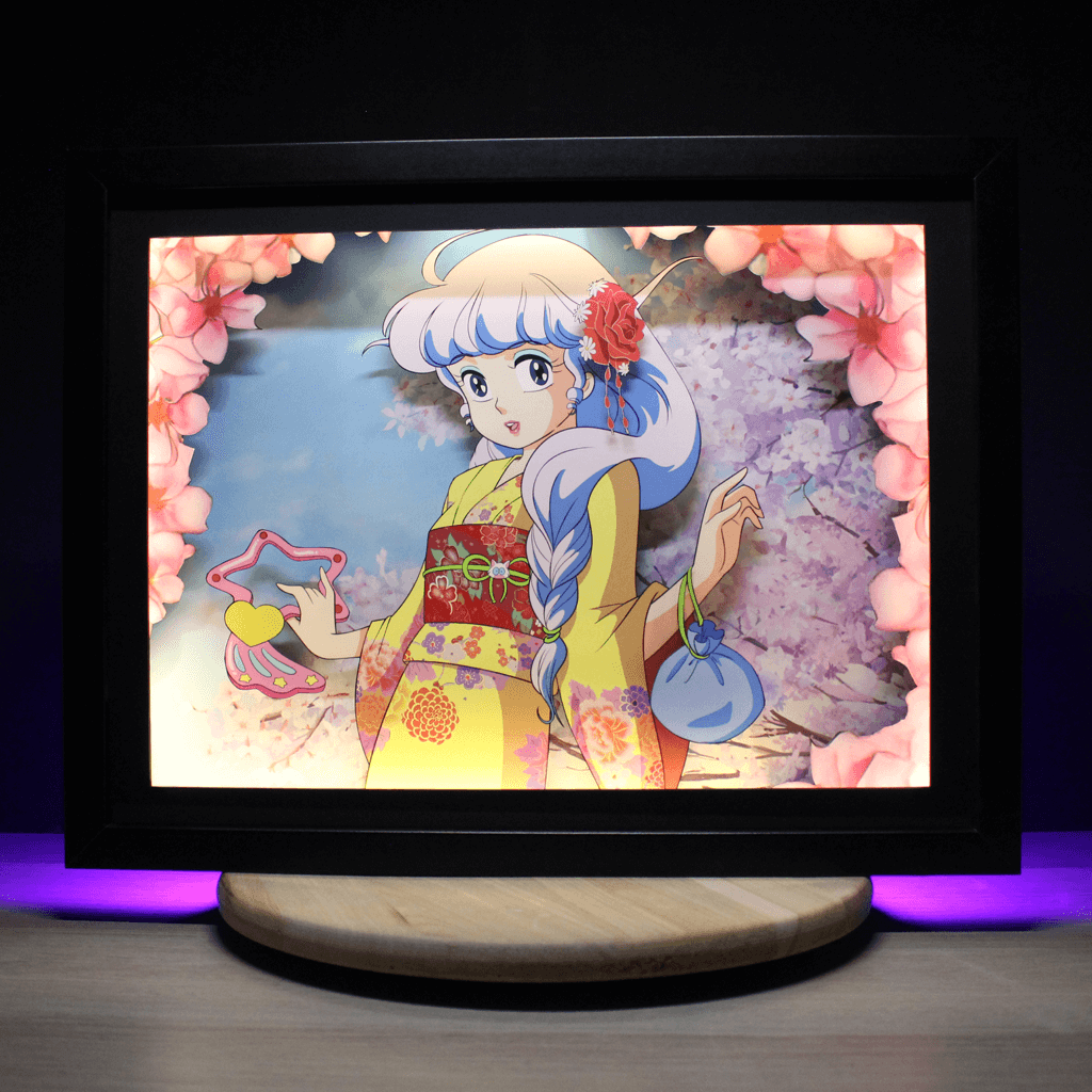 Dioramax - Cadre lumineux LED Creamy mamy | Déco Gaming-room | Tableau lumineux | Affiche jeux vidéo | Idée cadeau gamer | Retro-gaming