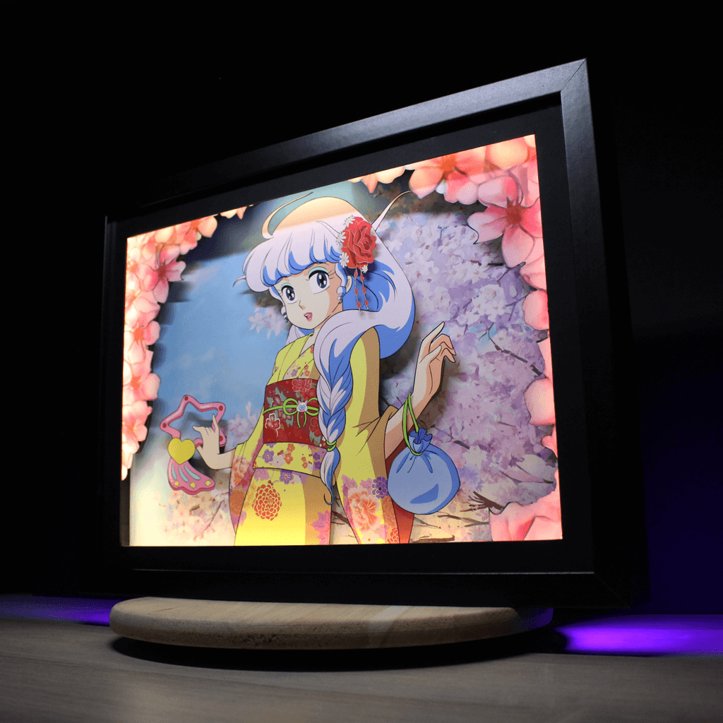 Dioramax - Cadre lumineux LED Creamy mamy | Déco Gaming-room | Tableau lumineux | Affiche jeux vidéo | Idée cadeau gamer | Retro-gaming