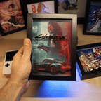 Dioramax - Cadre lumineux LED Cyberpunk | Déco Gaming-room | Tableau lumineux | Affiche jeux vidéo | Idée cadeau gamer | Retro-gaming