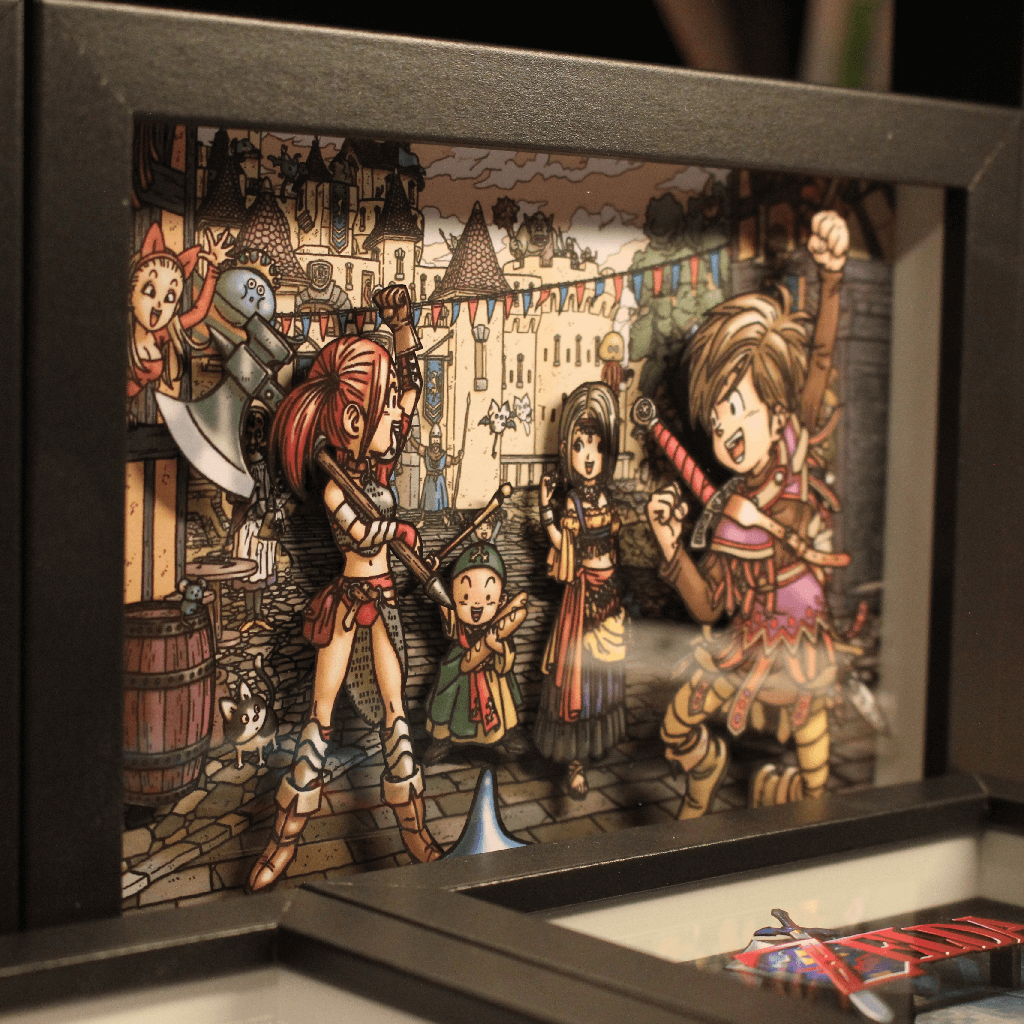Dioramax - Cadre lumineux LED DQ9 | Déco Gaming-room | Tableau lumineux | Affiche jeux vidéo | Idée cadeau gamer | Retro-gaming