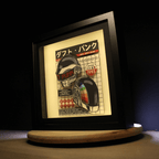 Dioramax - Cadre lumineux LED Daft Punk | Déco Gaming-room | Tableau lumineux | Affiche jeux vidéo | Idée cadeau gamer | Retro-gaming