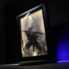 Dioramax - Cadre lumineux LED Dark Souls | Déco Gaming-room | Tableau lumineux | Affiche jeux vidéo | Idée cadeau gamer | Retro-gaming
