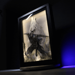 Diorama Dark Souls, déco gaming room, cadre lumineux