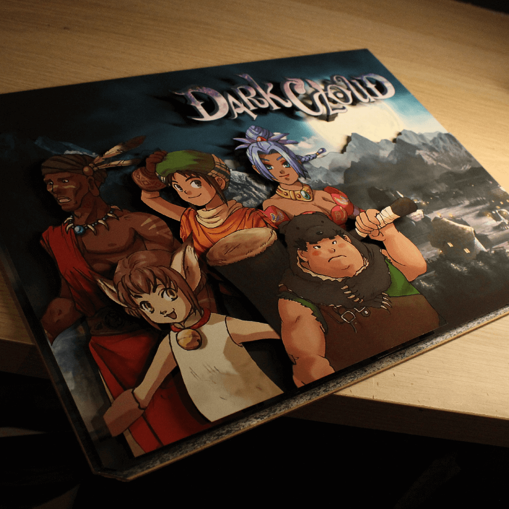 Dioramax - Cadre lumineux LED Dark Cloud | Déco Gaming-room | Tableau lumineux | Affiche jeux vidéo | Idée cadeau gamer | Retro-gaming