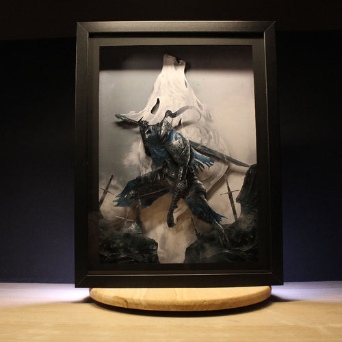 Dioramax - Cadre lumineux LED Dark Souls | Déco Gaming-room | Tableau lumineux | Affiche jeux vidéo | Idée cadeau gamer | Retro-gaming