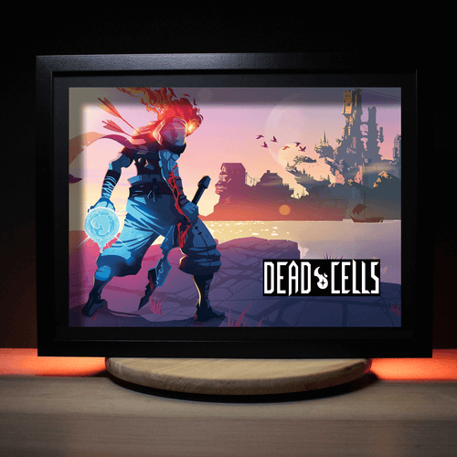 Dioramax - Cadre lumineux LED Dead cells | Déco Gaming-room | Tableau lumineux | Affiche jeux vidéo | Idée cadeau gamer | Retro-gaming