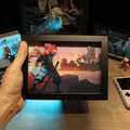 Dioramax - Cadre lumineux LED Dead cells | Déco Gaming-room | Tableau lumineux | Affiche jeux vidéo | Idée cadeau gamer | Retro-gaming