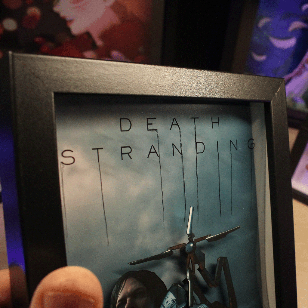 Dioramax - Cadre lumineux LED Death Stranding | Déco Gaming-room | Tableau lumineux | Affiche jeux vidéo | Idée cadeau gamer | Retro-gaming