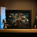 Dioramax - Cadre lumineux LED Deep Rock | Déco Gaming-room | Tableau lumineux | Affiche jeux vidéo | Idée cadeau gamer | Retro-gaming