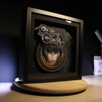 Dioramax - Cadre lumineux LED Devil Crash| Déco Gaming-room | Tableau lumineux | Affiche jeux vidéo | Idée cadeau gamer | Retro-gaming