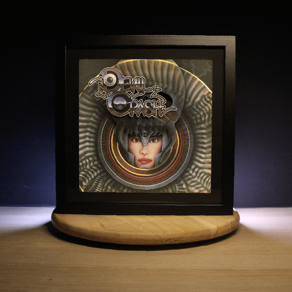Dioramax - Cadre lumineux LED Devil Crash| Déco Gaming-room | Tableau lumineux | Affiche jeux vidéo | Idée cadeau gamer | Retro-gaming