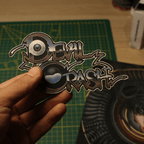 Dioramax - Cadre lumineux LED Devil Crash| Déco Gaming-room | Tableau lumineux | Affiche jeux vidéo | Idée cadeau gamer | Retro-gaming