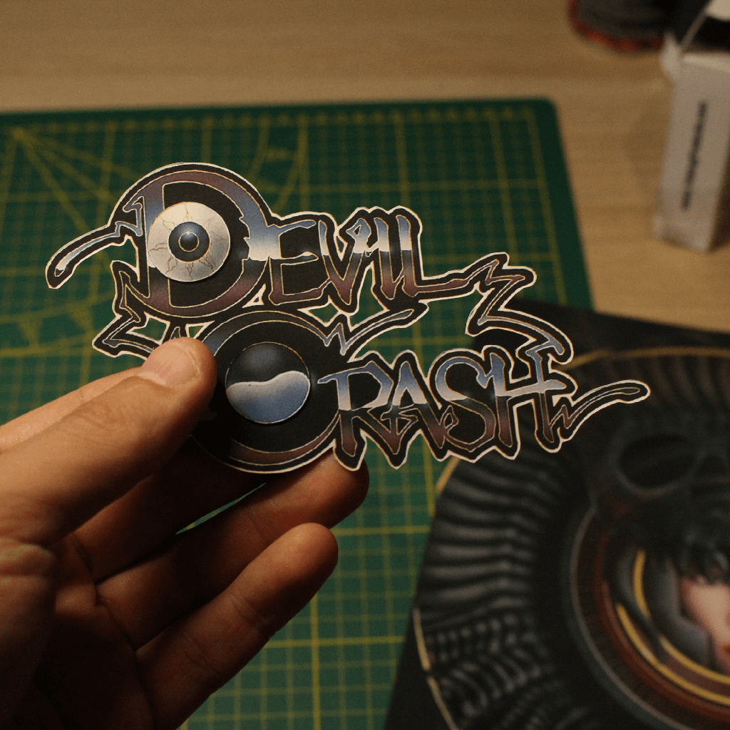Dioramax - Cadre lumineux LED Devil Crash| Déco Gaming-room | Tableau lumineux | Affiche jeux vidéo | Idée cadeau gamer | Retro-gaming
