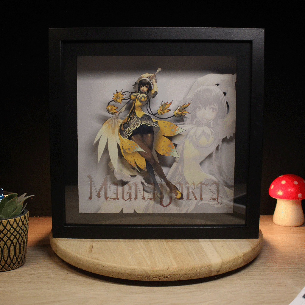 Dioramax - Cadre lumineux LED Magna Carta | Déco Gaming-room | Tableau lumineux | Affiche jeux vidéo | Idée cadeau gamer | Retro-gaming