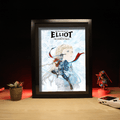 Dioramax - Cadre lumineux LED Elliot | Déco Gaming-room | Tableau lumineux | Affiche jeux vidéo | Idée cadeau gamer | Retro-gaming