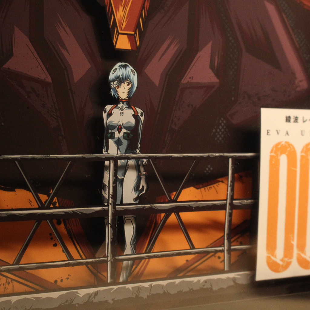 Dioramax - Cadre lumineux LED Evangelion | Déco Gaming-room | Tableau lumineux | Affiche jeux vidéo | Idée cadeau gamer | Retro-gaming