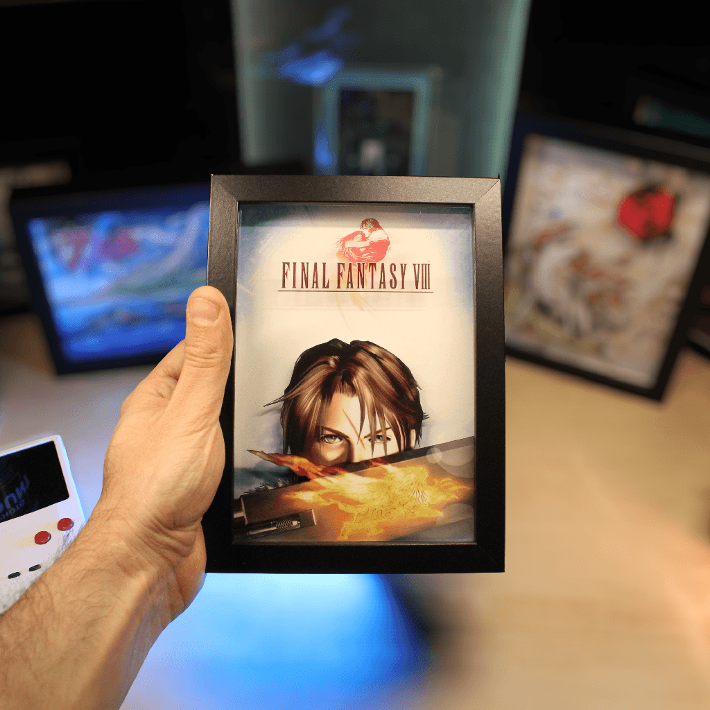 Dioramax - Cadre lumineux LED Pragmata Déco Gaming-room | Tableau Out Run| Affiche jeux vidéo | Idée cadeau gamer | Retro-gaming