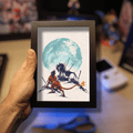 Diorama Final Fantasy VII – Red XIII sous la Lune